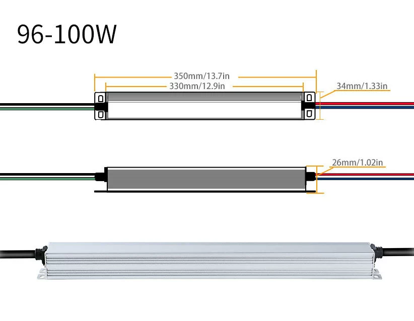 30-100W五合一防水调光电源0-10V 12V/24/36V/48V