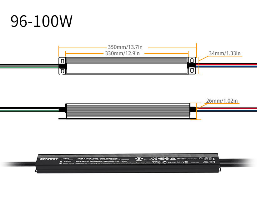 30-100W四合一调光电源0-10V 12V/24/36V/48V
